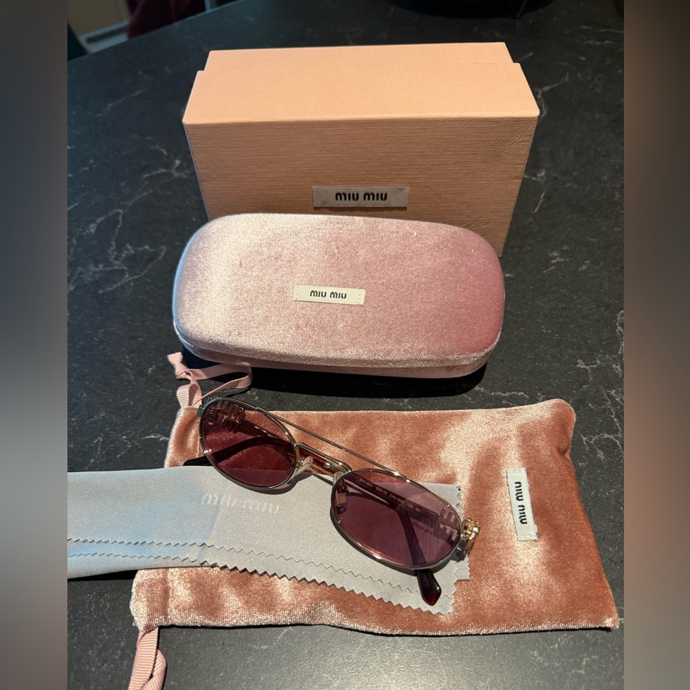 Miu Miu Rose-Tinted Sunglasses